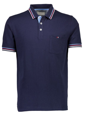 BISON POLO T-SHIRT - NAVY