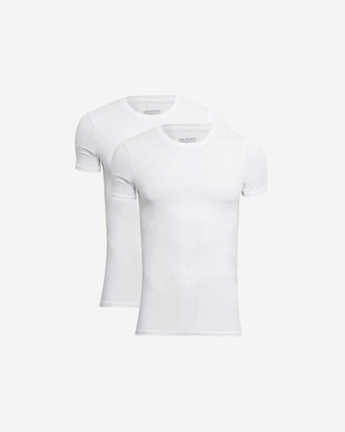 JBS Bambus O-neck T-shirt - Hvid - 2-pak